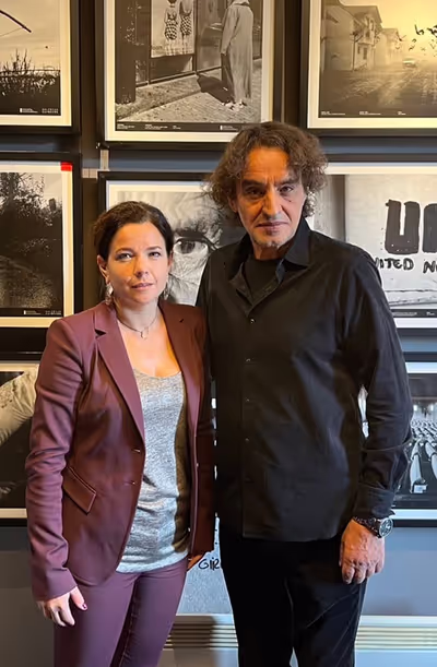 Barbara Glück, director of the Mauthausen Memorial visited Gallery 11/07/95