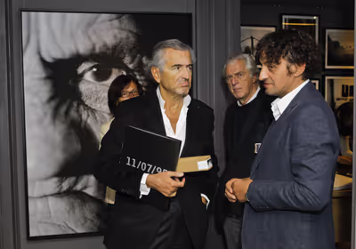 French Writer and Philosopher Bernard-Henri  Levy visited Gallery 11/07/95