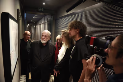 Michelangelo Pistoletto Visited the Gallery 11/07/95