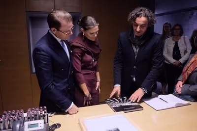 HRH Royal Princess Victoria and Prince Daniel of Sweden visited Gallery 11/07/95